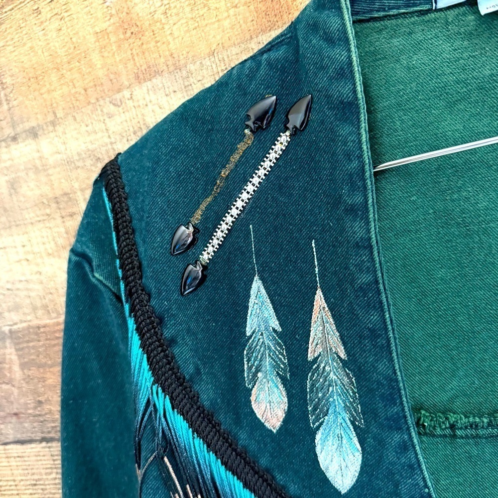 1980’s Wanted By Beads Beautiful Bolero Style Fringe Jacket - Picture 4 of 10